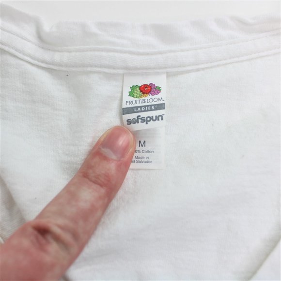 Jon Bon Jovi V-Neck White Graphic T-Shirt Medium - Picture 3 of 4